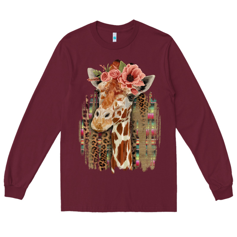 Giraffe With Floral Long Sleeve Tee by Bettercallsaul | Teevron
