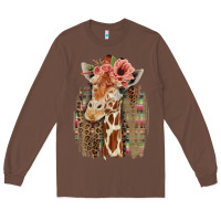 Chestnut Giraffe with Floral Long Sleeve Tee - Bettercallsaul