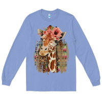 Colony Blue Giraffe with Floral Long Sleeve Tee - Bettercallsaul