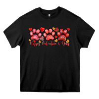 Black happy valentines day paws Heavy Core Tee - NancyCooperArtShop