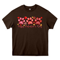 Chocolate Brown happy valentines day paws Heavy Core Tee - NancyCooperArtShop