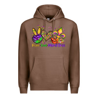 Chestnut peace love mardi gras olivia Premium Hoodie - OliviaCreatesArt