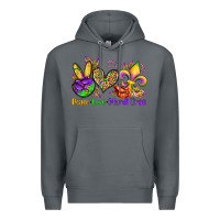 Rock peace love mardi gras olivia Premium Hoodie - OliviaCreatesArt