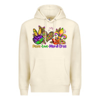 Sandshell peace love mardi gras olivia Premium Hoodie - OliviaCreatesArt