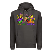 Smoke peace love mardi gras olivia Premium Hoodie - OliviaCreatesArt