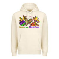 Tofu peace love mardi gras olivia Premium Hoodie - OliviaCreatesArt