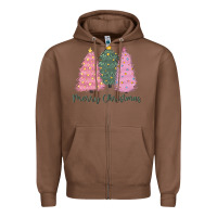 Chestnut merry christmas trees Zipper Hoodie - CowGirlArtShop
