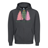 Smoke merry christmas trees Zipper Hoodie - CowGirlArtShop