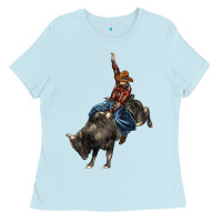 Baby Blue western rodeo bullfighter Ladies Tee - BarkalooDesign