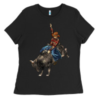 Black western rodeo bullfighter Ladies Tee - BarkalooDesign