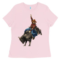 Bubblegum Pink western rodeo bullfighter Ladies Tee - BarkalooDesign