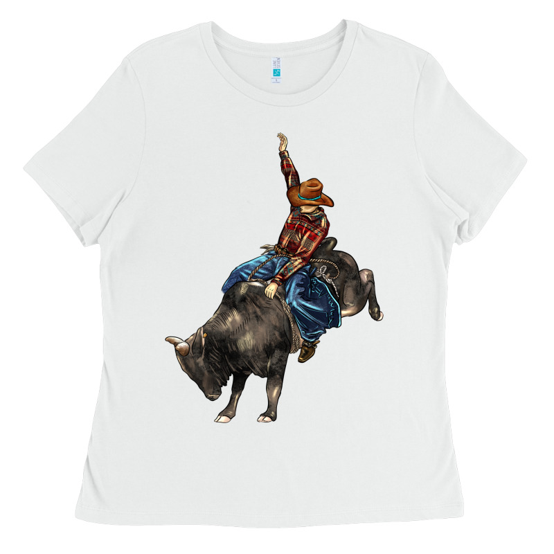 Western Rodeo Bullfighter Ladies Tee by BarkalooDesign | Teevron
