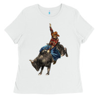 White western rodeo bullfighter Ladies Tee - BarkalooDesign