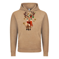 Vintage Coffee reindeer in christmas Vintage Hoodie - MaliasSmallBusiness