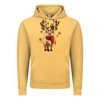 Vintage Mustard reindeer in christmas Vintage Hoodie - MaliasSmallBusiness