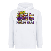 White mardi gras skull truck Heavyweight Hoodie - FaDigitalArtStudio