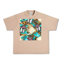Burro Paper Fish And Canned With Anchor Seamless Pattern Pbs Urban Heavy Tee - BundleAndBundleShop