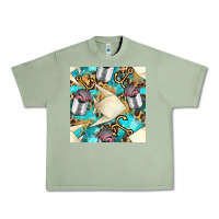 Oil Green Paper Fish And Canned With Anchor Seamless Pattern Pbs Urban Heavy Tee - BundleAndBundleShop