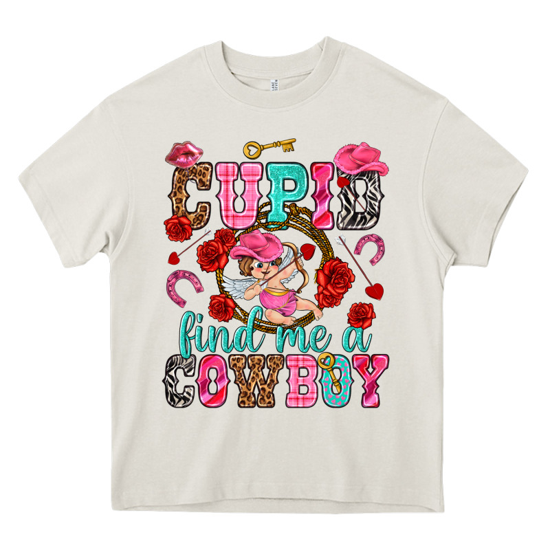 Cupid Find Me A Cowboy Heavy Core Tee by NancyCooperArtShop | Teevron