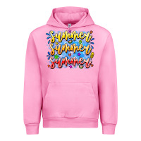 Fuchsia Pink Summer Summer Summer Urban Hoodie - CowhideDigitalArt