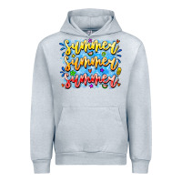 Heather Grey Summer Summer Summer Urban Hoodie - CowhideDigitalArt