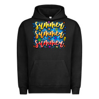 Pigment Black Summer Summer Summer Urban Hoodie - CowhideDigitalArt