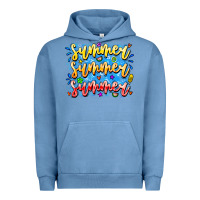 Pigment Pebble Blue Summer Summer Summer Urban Hoodie - CowhideDigitalArt