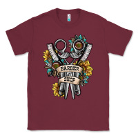 Burgundy barber shop Classic Tee - SublimationCraftShop
