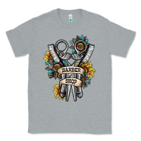 Heather Grey barber shop Classic Tee - SublimationCraftShop