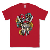 Red barber shop Classic Tee - SublimationCraftShop
