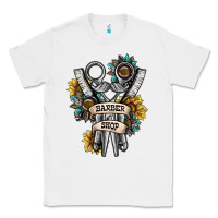 White barber shop Classic Tee - SublimationCraftShop