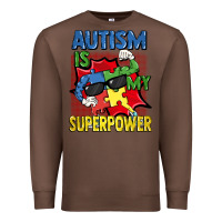 Chestnut Autism is my superpower Autism Awareness Day Premium Sweatshirt - FaDigitalArtStudio