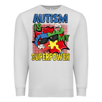 Dove Grey Autism is my superpower Autism Awareness Day Premium Sweatshirt - FaDigitalArtStudio