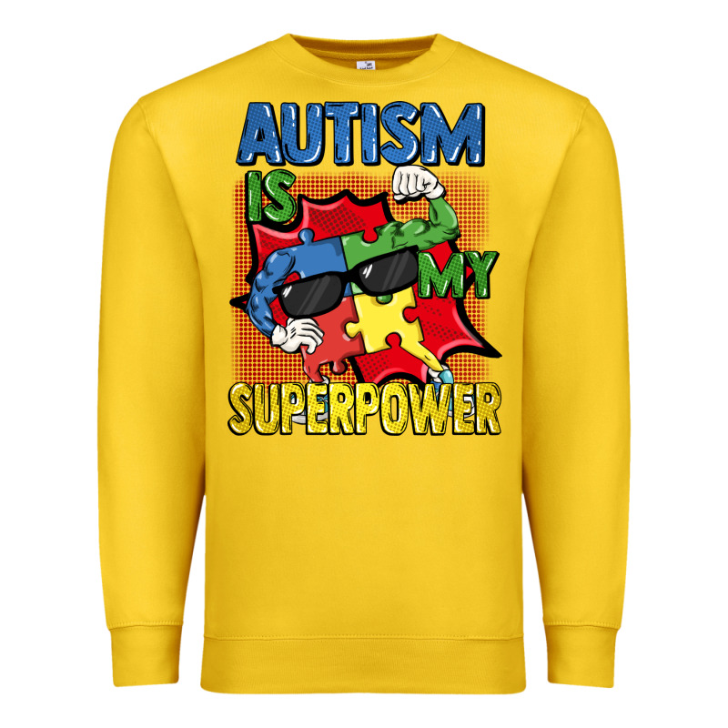 Autism Is My Superpower Autism Awareness Day Premium Sweatshirt by FaDigitalArtStudio | Teevron