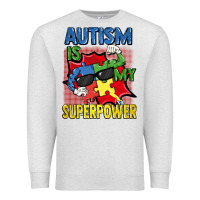 Oatmeal Heather Autism is my superpower Autism Awareness Day Premium Sweatshirt - FaDigitalArtStudio