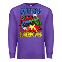 Purple Autism is my superpower Autism Awareness Day Premium Sweatshirt - FaDigitalArtStudio
