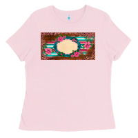 Bubblegum Pink western pink flovers leopard serape   license plate template Ladies Tee - BarkalooDesign