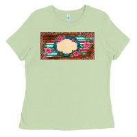 Matcha western pink flovers leopard serape   license plate template Ladies Tee - BarkalooDesign