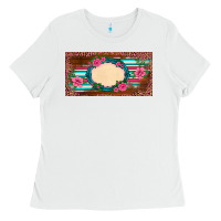 White western pink flovers leopard serape   license plate template Ladies Tee - BarkalooDesign
