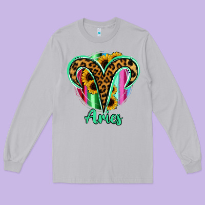 Aries Zodiac Long Sleeve Tee Designed By Bettercallsaul