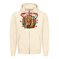 Sandshell mooey christmas Zipper Hoodie - CowGirlArtShop