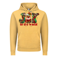 Vintage Mustard joy to the world christmas deer Vintage Hoodie - MaliasSmallBusiness