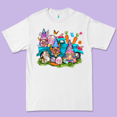 Easter Gnomies With Truck Premium Tee Designed By Nancycooperartshop