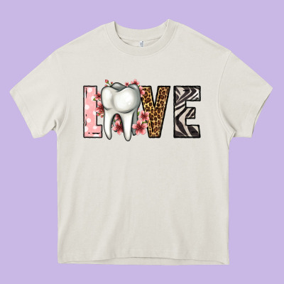 Love Dentist Life Heavy Core Tee Designed By Jasminsmagicworld