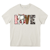 Cream love dentist life Heavy Core Tee - Jasminsmagicworld