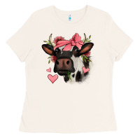 Bone valentines day cow Ladies Tee - Jasminsmagicworld