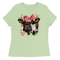 Matcha valentines day cow Ladies Tee - Jasminsmagicworld