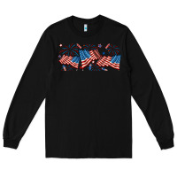 Black fourth of july american flag Long Sleeve Tee - RanaPortraitStore