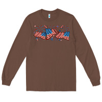Chestnut fourth of july american flag Long Sleeve Tee - RanaPortraitStore