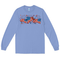 Colony Blue fourth of july american flag Long Sleeve Tee - RanaPortraitStore